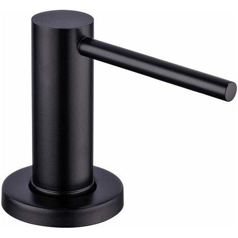 Dispensador de jabón negro de 500 ml para fregadero de cocina