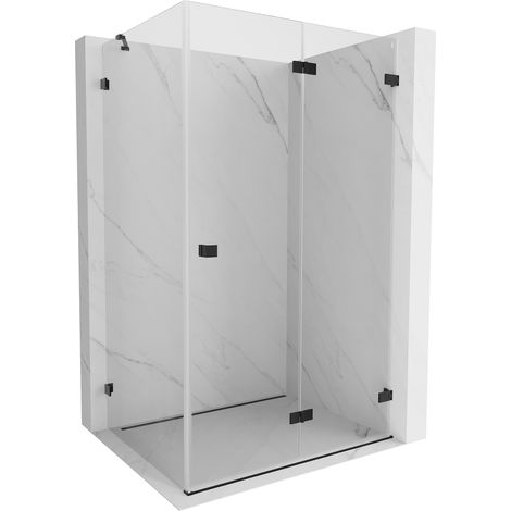Mexen Lunar-F faltbare Duschkabine rechts 85 x 80 cm, transparent, schwarz - 836-085-080-70-00-P (1/5)