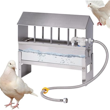 1 Abreuvoir Automatique, Acier Inoxydable, Valve à Flotteur, Support Rotatif, Pour Poulets, Cailles, Pigeons (1/5)