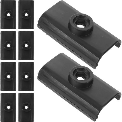10 Pièces Renfort pour Tonnelle Extérieure Compatible Tubes Ovales 3 Cm, en Plastique Noir, Design Antivent et Ergonomique pour Usage en Plein Air (1/5)