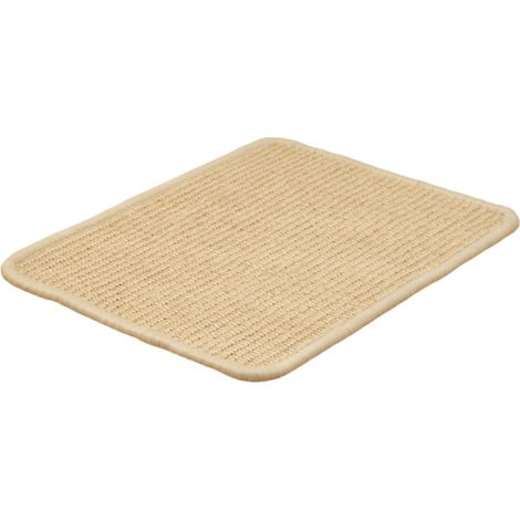1 tapis à griffer pour chat, en sisal naturel, blanc, 30 x 20 x 4 cm, pour entretien des griffes (1/5)
