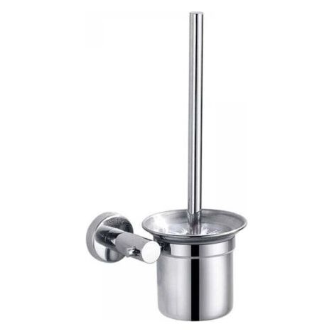 Balayette WC Brosse de Toilette et Support, Kit de Brosse de Nettoyage de Salle de Bain, Brosse pour Toilette en INOX ,32cm (1/3)