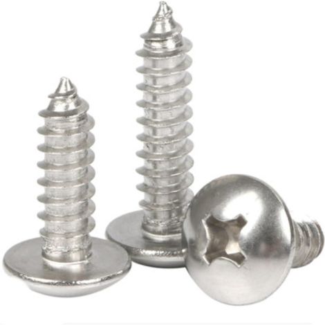 10/20 pièces M5 M6 longueur 10–40 mm vis à tôle tête Phillips et champignon en acier inoxydable (10