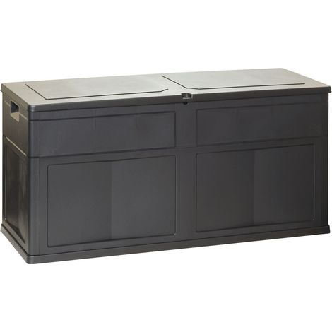 Baule 120x46x60 cassapanca multiuso Garden Black resina