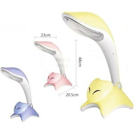 Trade Shop - SILVER FOX 2-IN-1-Tischlampe mit Augenschutz, Nachtlicht für Kinder -