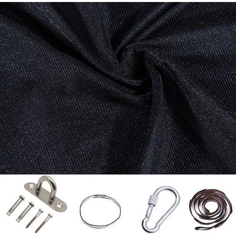 Balançoire de thérapie sensorielle pour enfants, intérieur-extérieur 360 ° Hamac pour enfants balançoire élastique thérapie étreinte chaise suspendue 280150CM (noir )Accessoires inclus