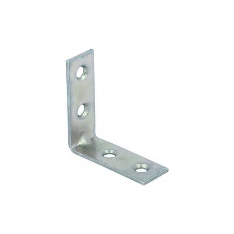 Lastrine di giunzione ad angolo in acciaio zincato bianco 50 x 50 mm. 4 pz.