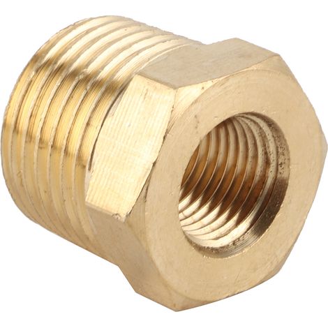 Raccord réducteur en laiton pour tuyau, adaptateur bague NPT 3/8 pouce mâle vers 1/8 pouce femelle, pour eau, carburant, gaz, huile (1/5)