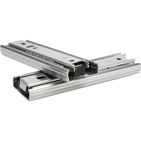 Mini Glissières de Tiroir Courtes, Extension Complète, Rail de Guidage de Meubles à Fermeture Douce pour Placard de Cuisine, Ensemble de 2 Pièces en Acier zingué de 5 Pouces (1/5)