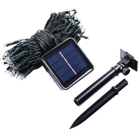 Guirlande lumineuse solaire extérieure 7 m, 50 LED, étanche, en forme d'étoile, décorative pour Noël, idéale pour les fêtes, les mariages, le jardin, les magasins et la maison (Jaune) (1/5)