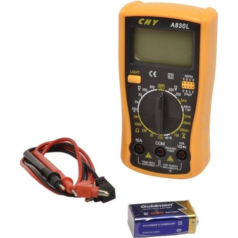 Tester Multimetro Digitale Lcd Con Puntali Professionale Ampere A830l (1/2)