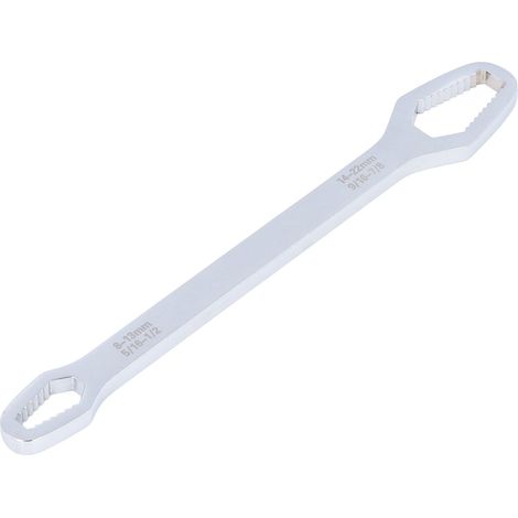 Doppelratschenschlüssel 8–22 mm – C45 Vanadiumstahl – Handwerkzeug – Wartung – silber (1/5)