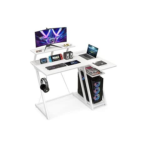 L-Shaped Gaming Desk with Outlets & USB Ports (1/5)