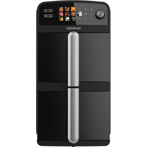 Cecotec Freidora de Aire de 10L con Cubetas Superpuestas Cecofry DuoLevel 10000. 2400W, Cubetas de 5L, Control Táctil