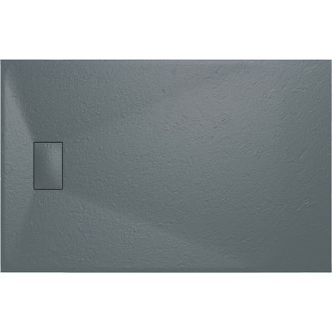 Aquariss SMC Slate Effect Shower Enclosure Tray Base 90cm Wide and Length 140cm Anthracite