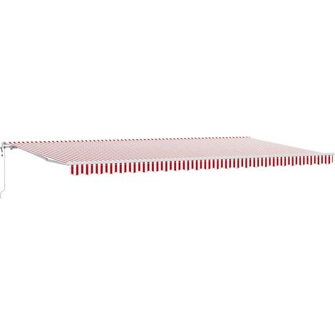 Maison Exclusive - Tettuccio Elettrico Retrattile Rosso e Bianco 600 × 350 cm
