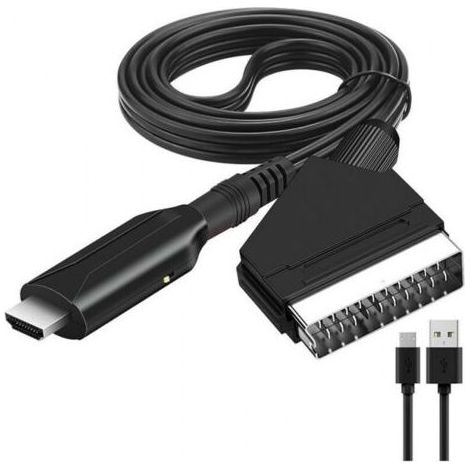Adaptateur Péritel vers HDMI, Convertisseur Péritel vers HDMI avec câble HDMI, Scart vers Hdmi Convertisseur, pour Full HD TV 720P/1080P,Audio Vidéo pour Lecteur DVD Sky Blu-Ray STB VHS Xbox PS3 NPTER (1/4)