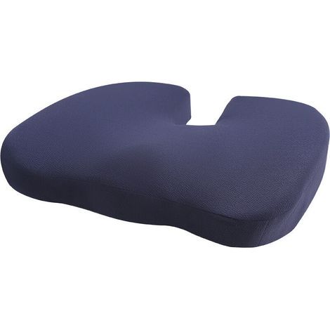 Chair cushion - Promotes support and comfort - Navy blue - Adult - Anti-slip grips
