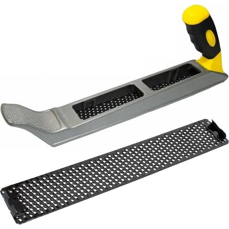 Rabot Métallique Manuel, Outil Multi-Râpe Travail Bois avec Lames Maille Deux 300mm et Poignée Ergonomique, Raboteuse Plâtre Acier Inoxydable pour Abrasif, Limage, Râpage, Rabotage, Plaque Fibres - (1/5)