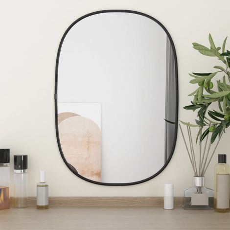 Miroir mural,Miroir déco Noir 50x35 cm CFW93945 (1/5)