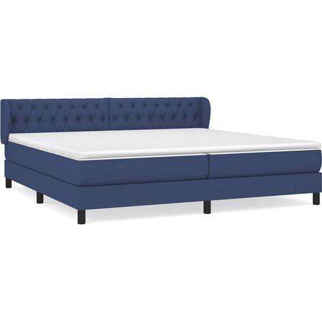 Maison Exclusive - Boxspringbett mit Matratze Blau 200x200 cm Sto (1/5)