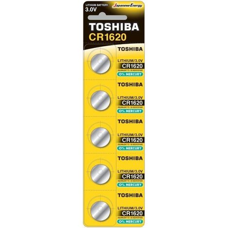 Batterie Toshiba CR1620, 5 pezzi