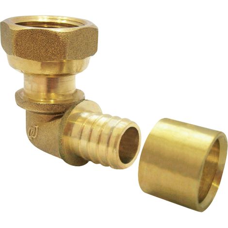 Raccord coudé PER Femelle 15 x 21 mm - Boutté (1/5)