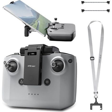 Support de Tablette démontable pour DJI Lito 1/ X1 /Mini 5/4 Pro/Mini 4K/Neo 2/Flip, Support de Montage Pliable pour iPad de 7-12 Pouces, Comprend Un Collier et 2 câbles pour DJI RC-N1/N2/N3