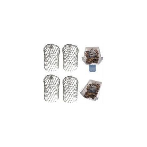 Filtres de gouttière en aluminium réglables – Lot de 4 pièces résistants aux intempéries pour tuyaux de descente (1/5)