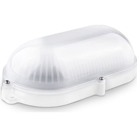 Applique LED ovale ip65 matel 9w blanc neutre