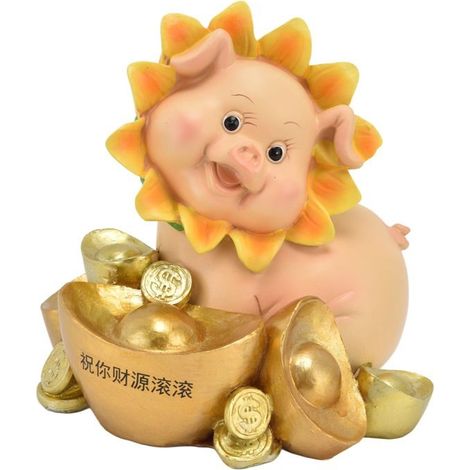 Tirelire de dessin animé en forme de cochon mignon, ornement décoratif respectueux de l'environnement, jouet pour enfants, cadeaux (1/5)