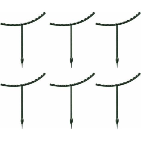 Anneau de support demi-rond en métal vert pour plantes en pot, idéal pour les petites plantes succulentes Triumph (lot de 6). (1/5)
