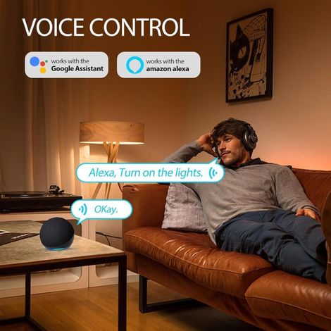 Prise intelligente WLAN, prise wifi avec minuterie, mini - prise, télécommande d'application, mesure de courant, compatible Alexa/Google home, seulement 2,4 GHz, 10A (1/4)