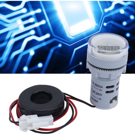 Voyant lumineux de signalisation de type courant AD16-22DSA 220 V CA Blanc (1/5)