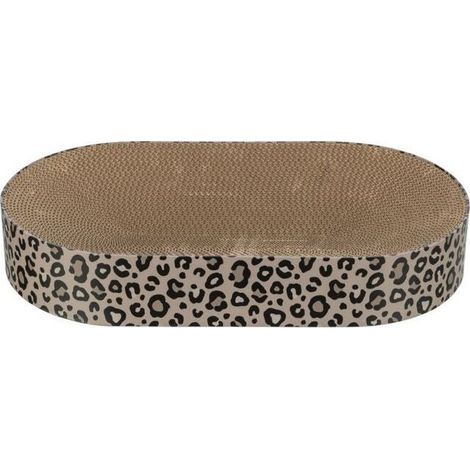 Letto graffiato - TRIXIE - LEO - Cartone - 63 x 10 x 35 cm - Marrone stampato leopardato