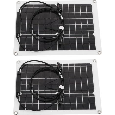 Kit de Panneau Solaire en Silicium Monocristallin étanche et Flexible 2x15W pour Batteries 12V RV, Bateau de Pêche (1/5)