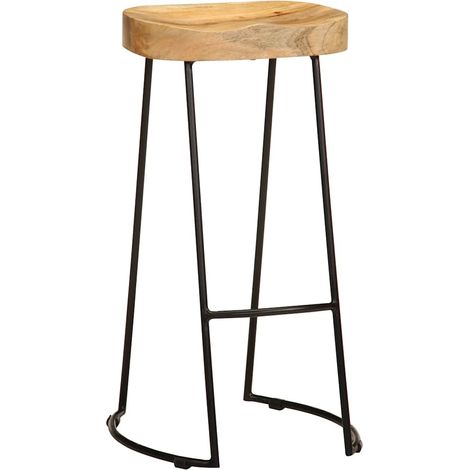 Maison Exclusive - Barhocker 2 Stk. Mango Massivholz (1/5)