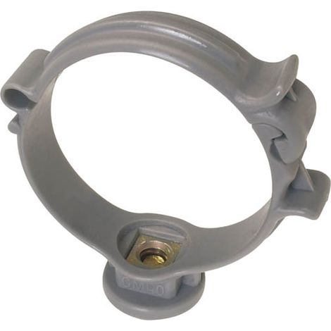 Nicoll – Collier de serrage monobloc Ø40 gris – Pour canalisations PVC – Embase 12 mm – Lot de 10 unités