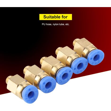 5 pièces raccords pneumatiques PC4-M6 pour imprimante 3D, diamètre extérieur 4mm (1/5)