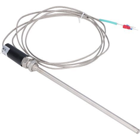 Typ K Thermoelement-Temperaturfühler mit geerdetem, geschirmtem Draht, 0-800 °C, 200 mm, WRNT-01 (1/5)