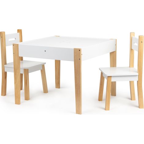 Tisch mit zwei stuhlen kindermobelset ecotoys