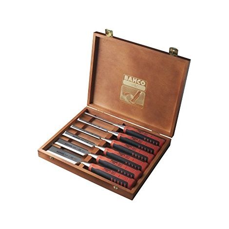 Bahco Stechbeitel-Satz in Holzbox 6-tlg, 6,10,12,18,25,32 mm