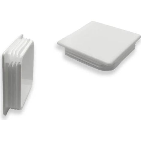 Ajile - Embout Carré Extra-plat de Finition BLANC 60 x 60 mm EXT.
