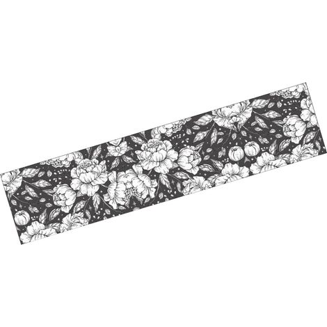 Floral Plain Brocade Serie – Dekorative Aufkleber, handgezeichnet mit Lasern, die Pflanzen und Blumen darstellen (1/5)