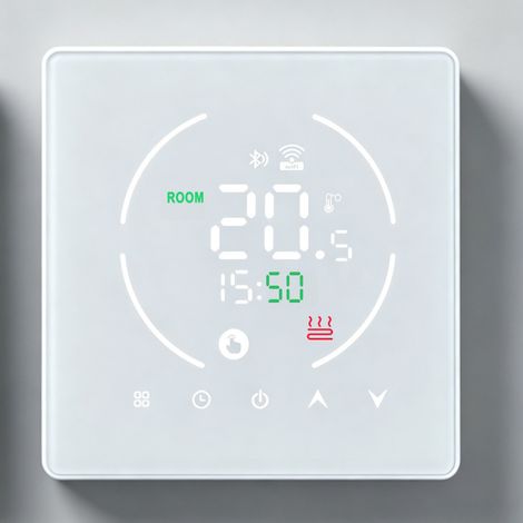 Thermostat de sol électrique WIFI Tuya 5000W 25A écran tactile numérique WiFi Bluetooth