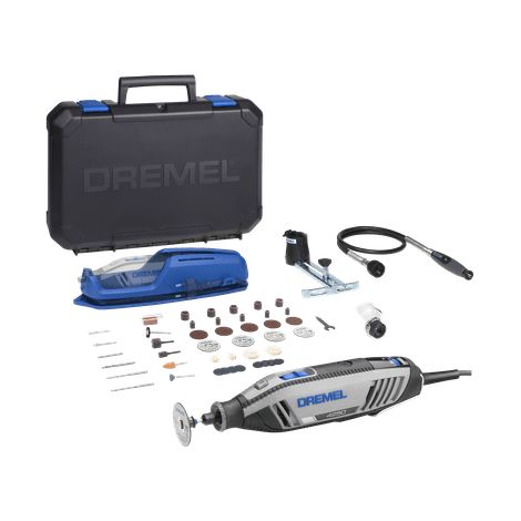 Outil rotatif Dremel 4250 175 W, jeu d'outils multifonctions avec 3 embouts et 45 accessoires, moteur 175 W avec électronique constante, vitesse variable 5 000-35 000 1/min