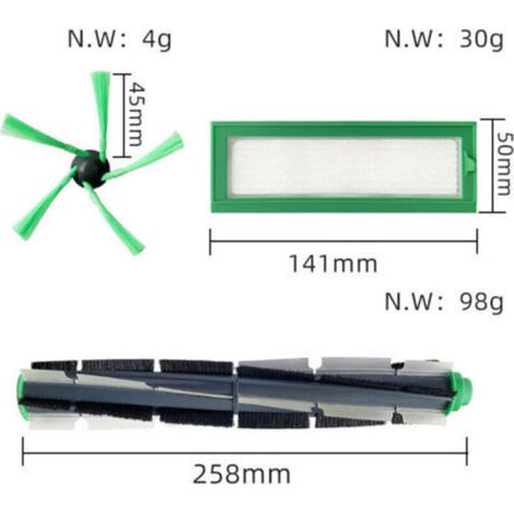 Vorwerk Kobold VR200 VR300 Lot de 12 accessoires pour aspirateur robot brosse filtre pièces de rechange