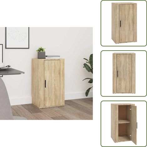 The Living Store Sideboard Sonoma-Eiche 40x33x70 cm Holzwerkstoff - Holzwerkstoff (1/5)