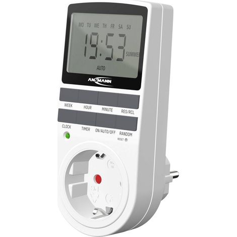 Ansmann 1260-0006 Timer pacchetto di programmazione digitale Giornaliero, Settimanale 3680 W IP20 Funzionamento continu (1/5)