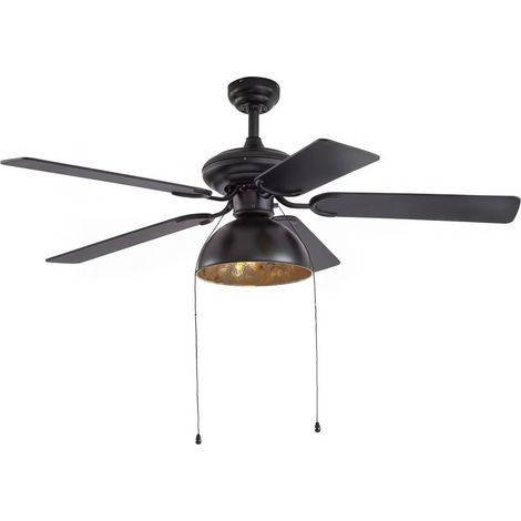 Ceiling Fans with Lighting 'Shamoian' made of Metal for Living Room & Dining Room (1/5)